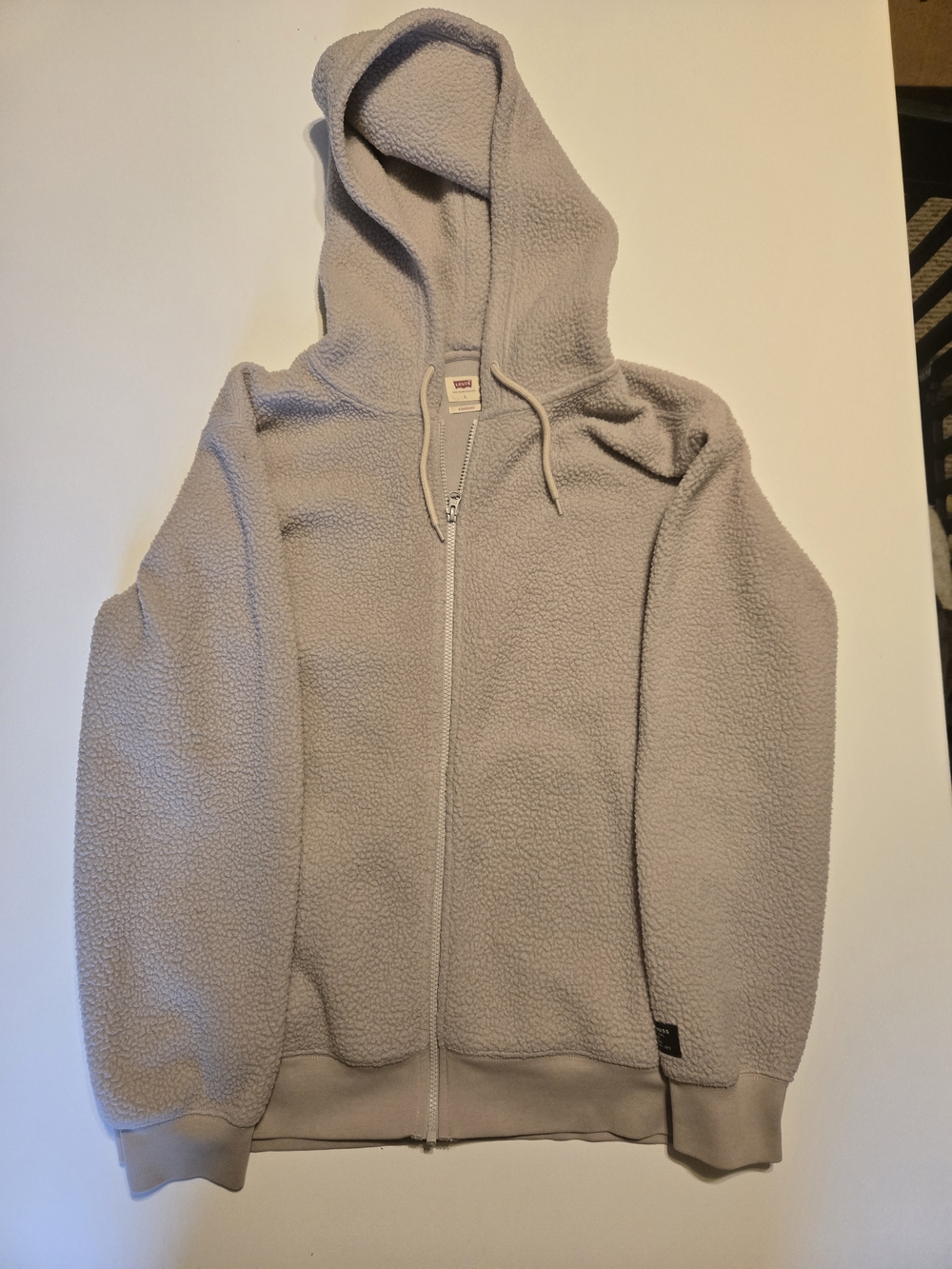 Levi's Grey Sherpa Zip Hoodie